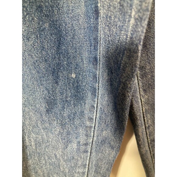 Womens Vintage Ty Wear 2 Piece Denim Embroidered Aztec Top Jeans 8 Blue Cotton - Picture 10 of 13